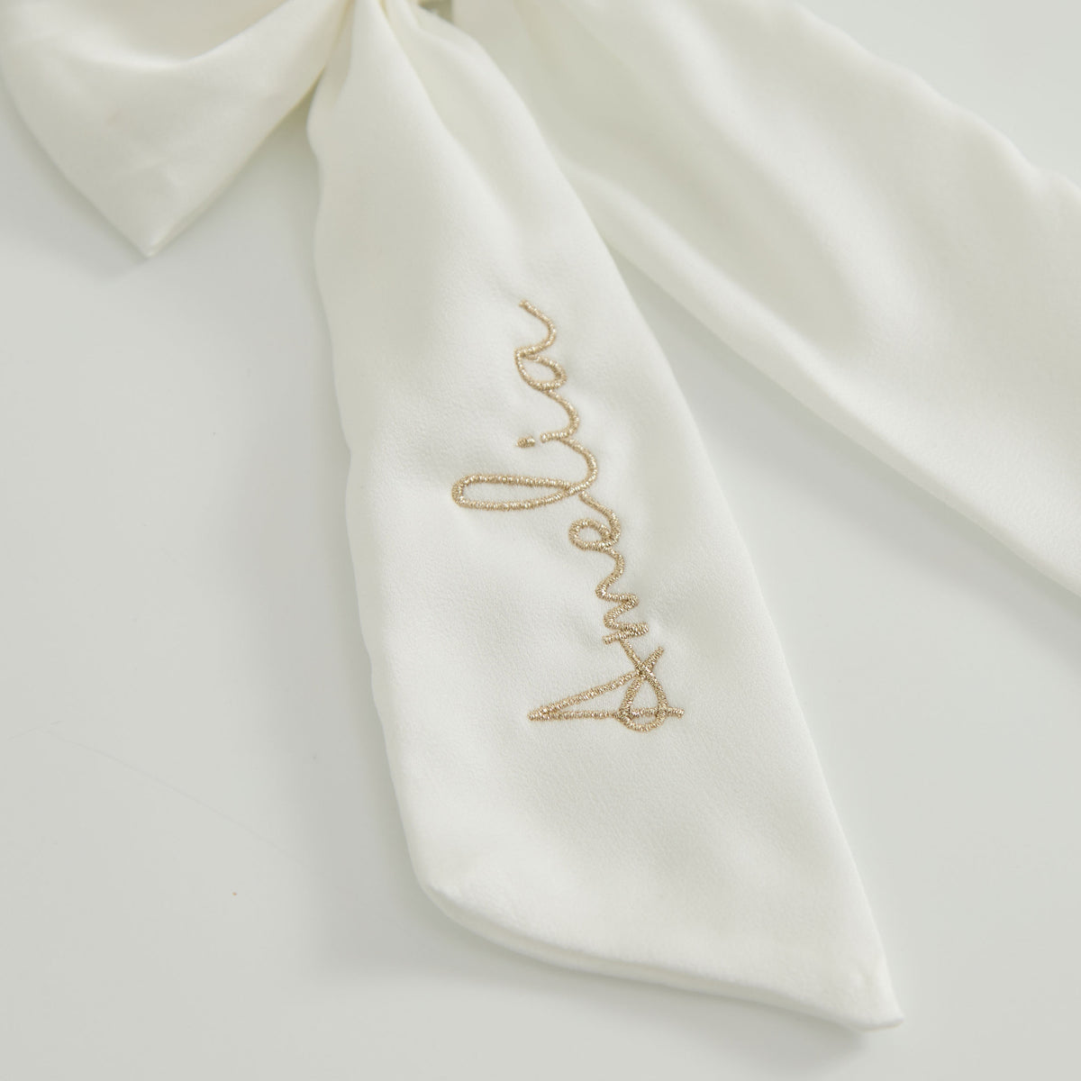 Personalised Ivory Hair Bow