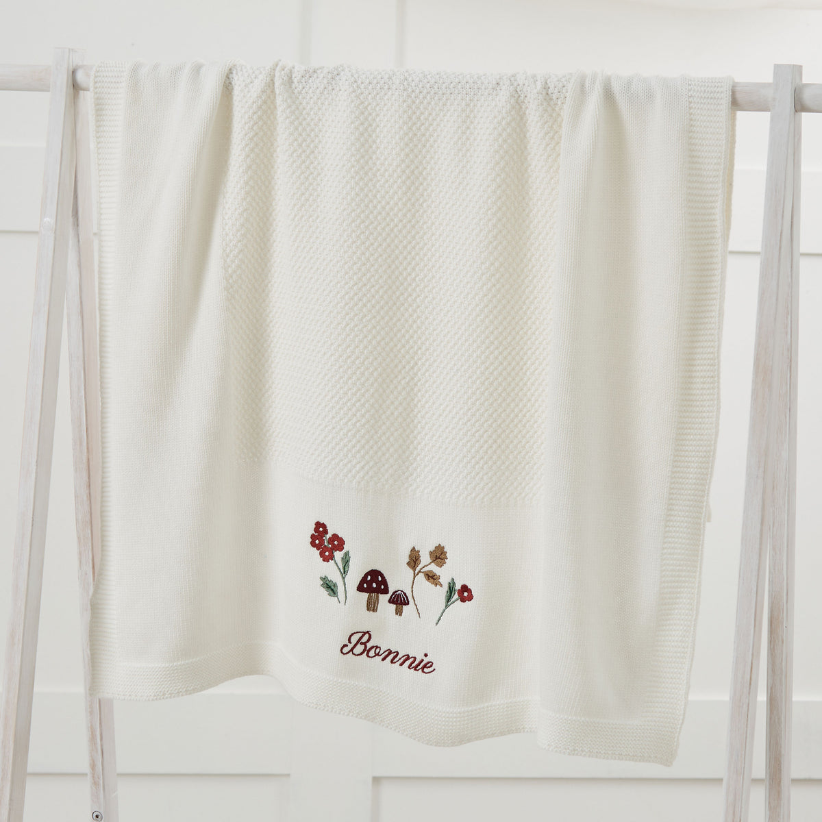 Personalised Autumn Ivory Shawl