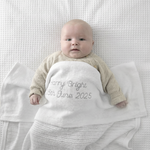 Personalised Ivory Cellular Baby Blanket