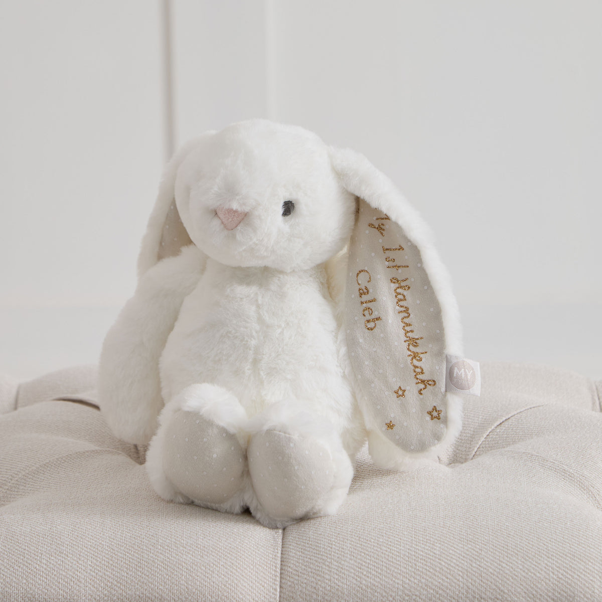 Personalised My 1st Hanukkah White Bunny