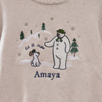 Personalised The Snowman™ and Snowdog Oatmeal Jumper