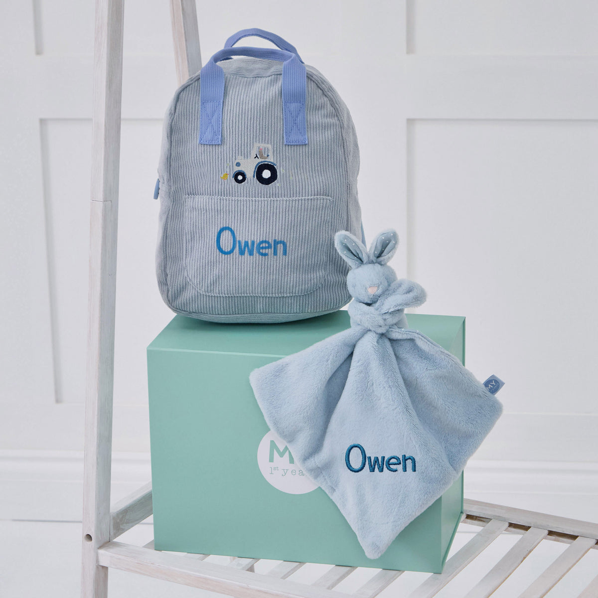 Personalized Blue Baby’s Day Out Gift Set
