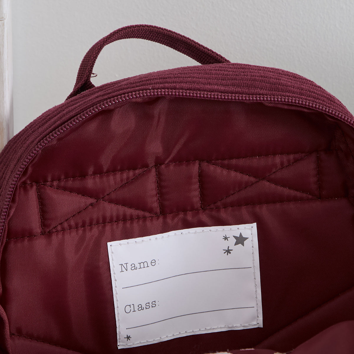 Personalised Swan Berry Mini Cord Backpack