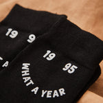 Personalised What a Year Black Socks by Made Yours