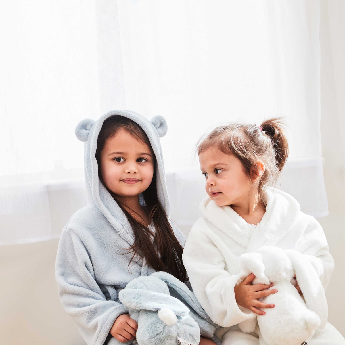 Personalized Blue Fleece Robe with Ears