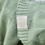 Personalized Sage Green Star Jacquard Blanket