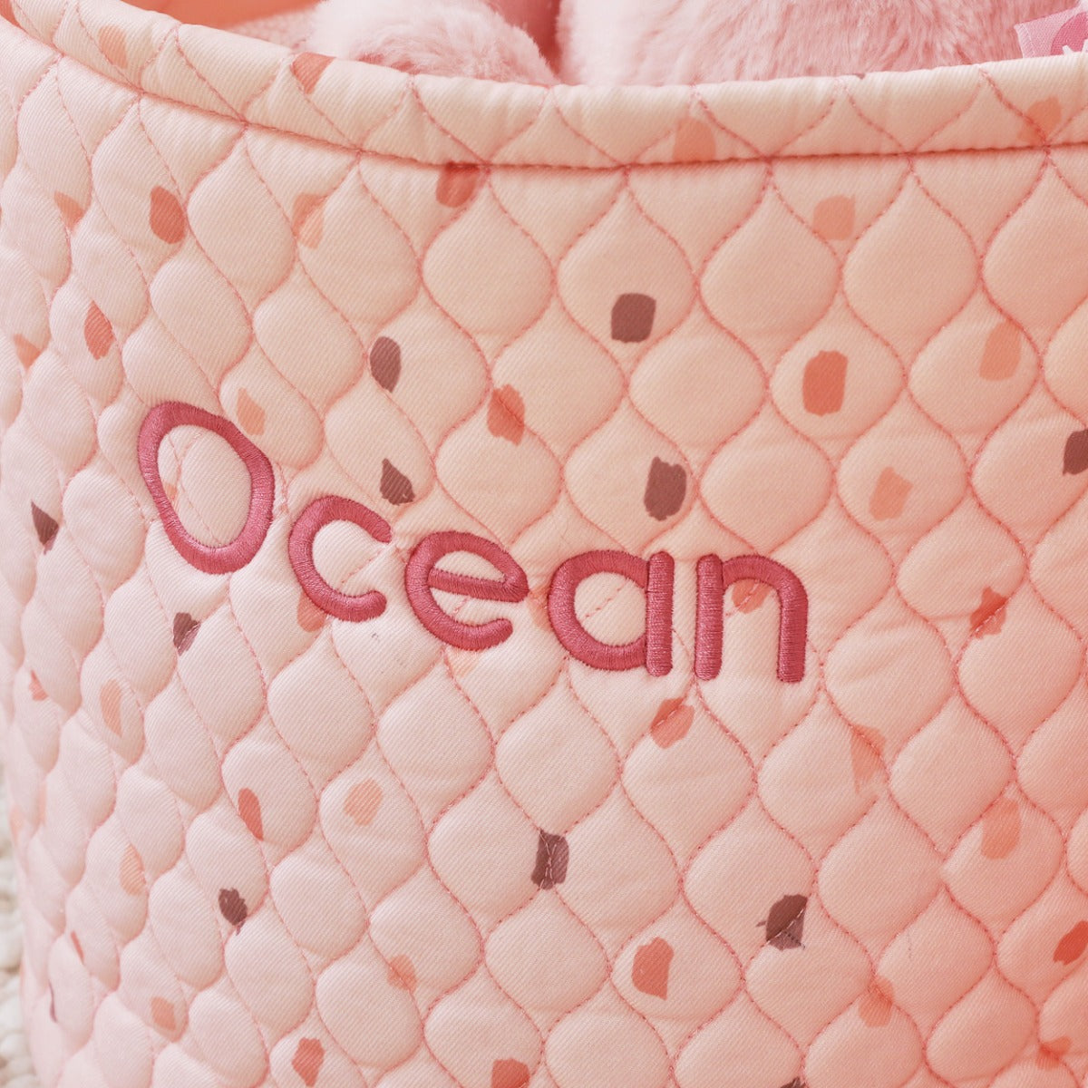 Personalised Pink Polka Dot Storage Bag Set 