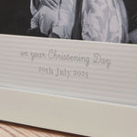 Personalised Blue Dove Christening Frame