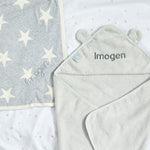 Personalised Grey Soak & Snooze Gift Set