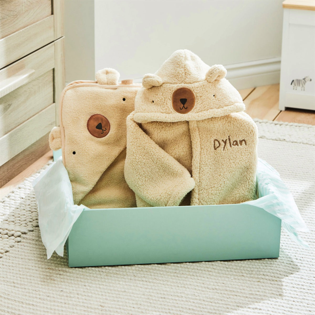 Personalised Borg Bear Splash and Snuggle Gift Set