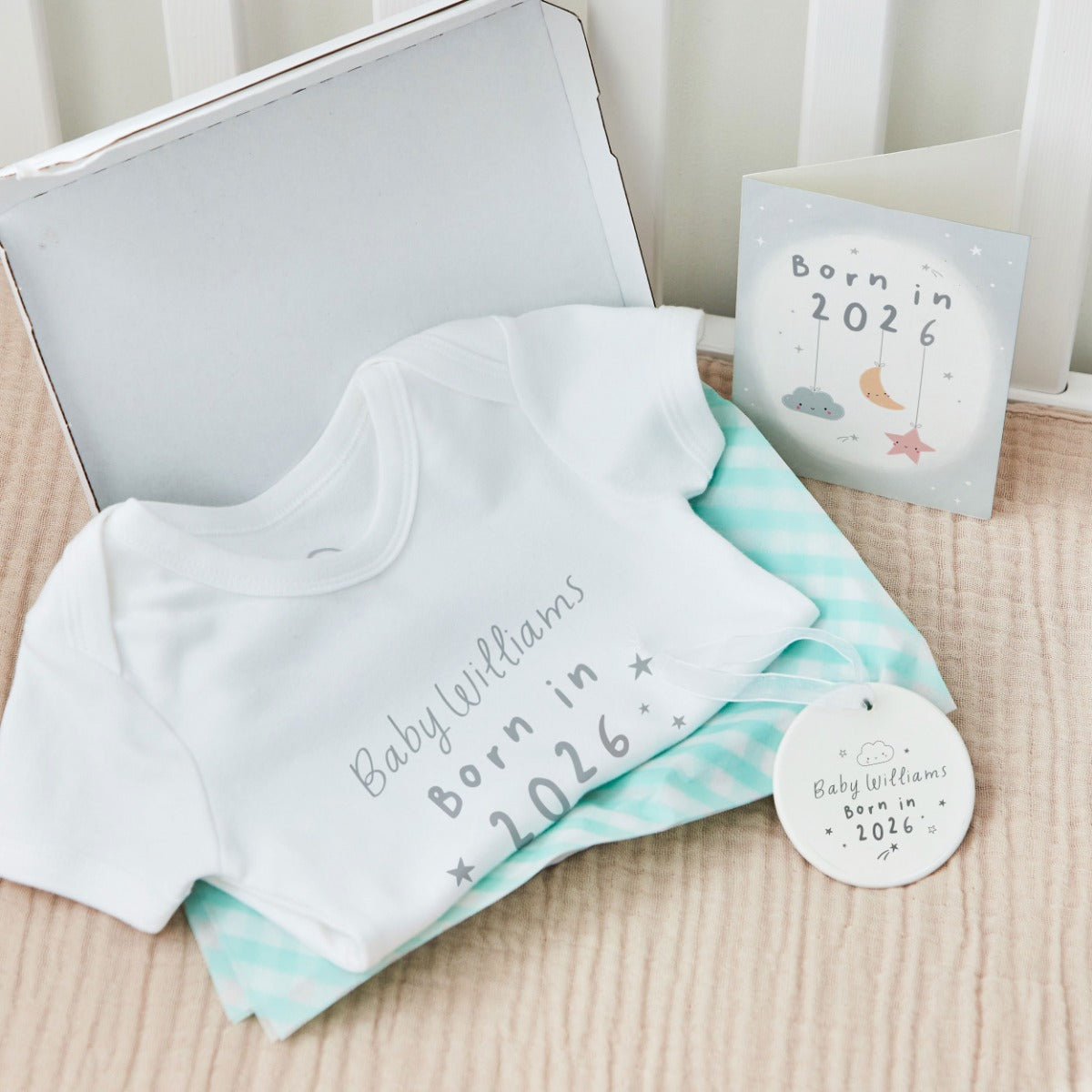 Personalised Born In 2026 Letterbox Gift Set 