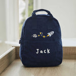 Personalised Navy Cord Mini Backpack