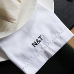 Personalised Black & White Bold Initials Napkin 