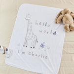 Personalized Hello World Jersey Blanket