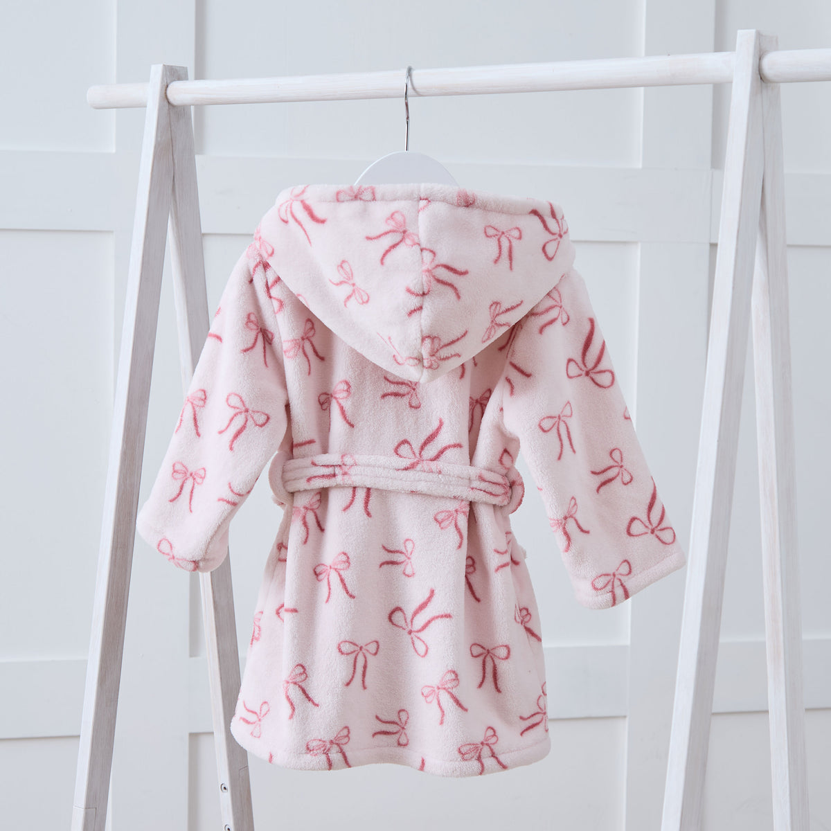 Personalised Bow Fleece Robe