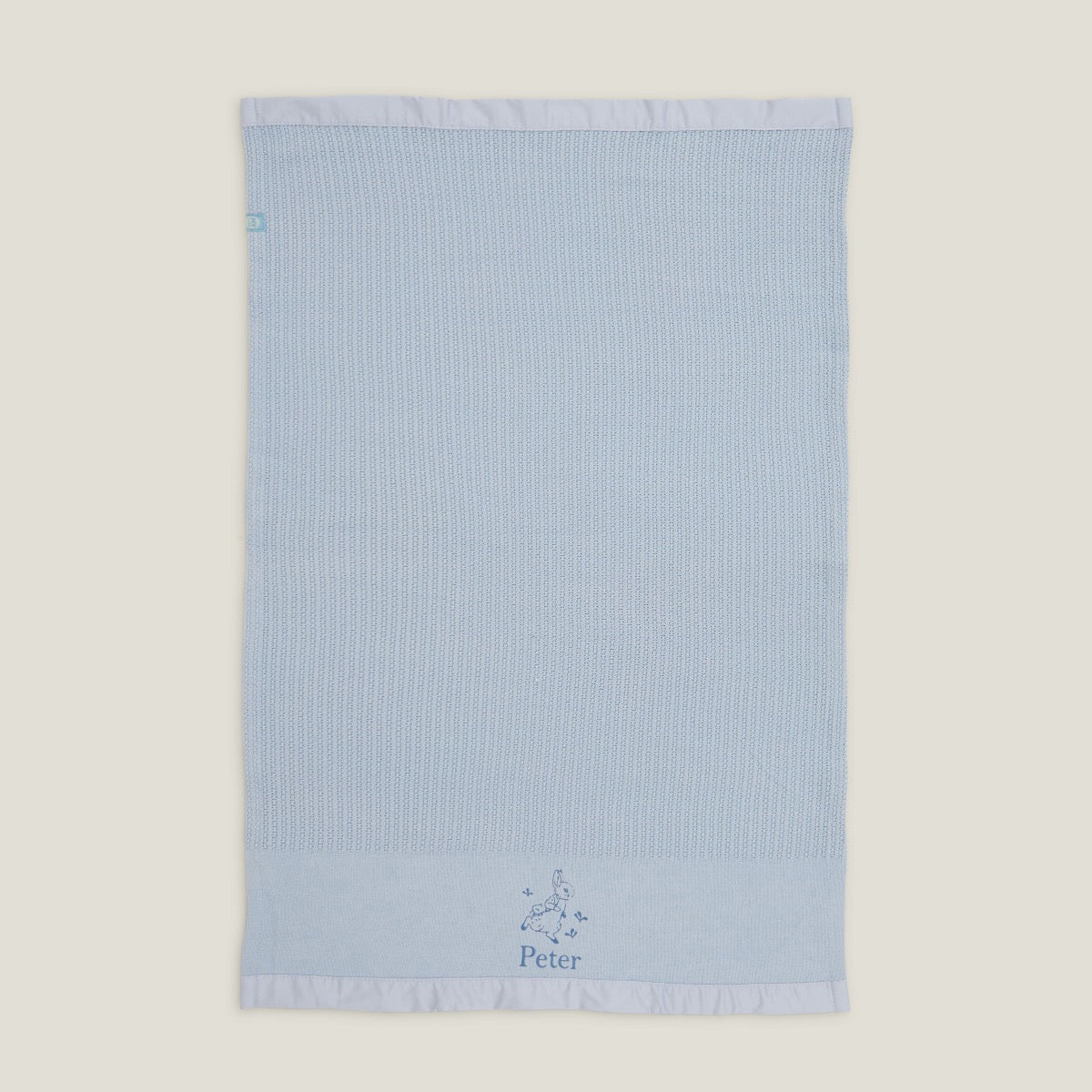 Personalized Blue Peter Rabbit Cellular Blanket