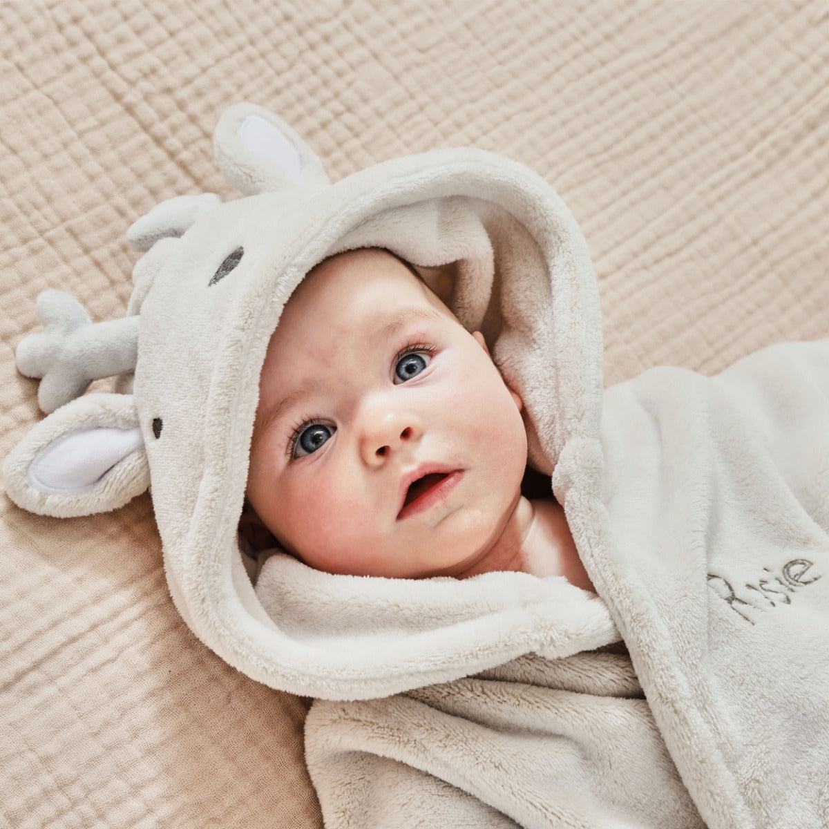 Personalised Reindeer Fleece Robe