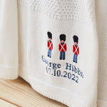 Personalized White London Design Baby Shawl