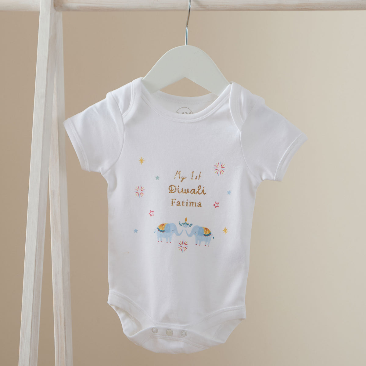 Personalised My 1st Diwali White Bodysuit