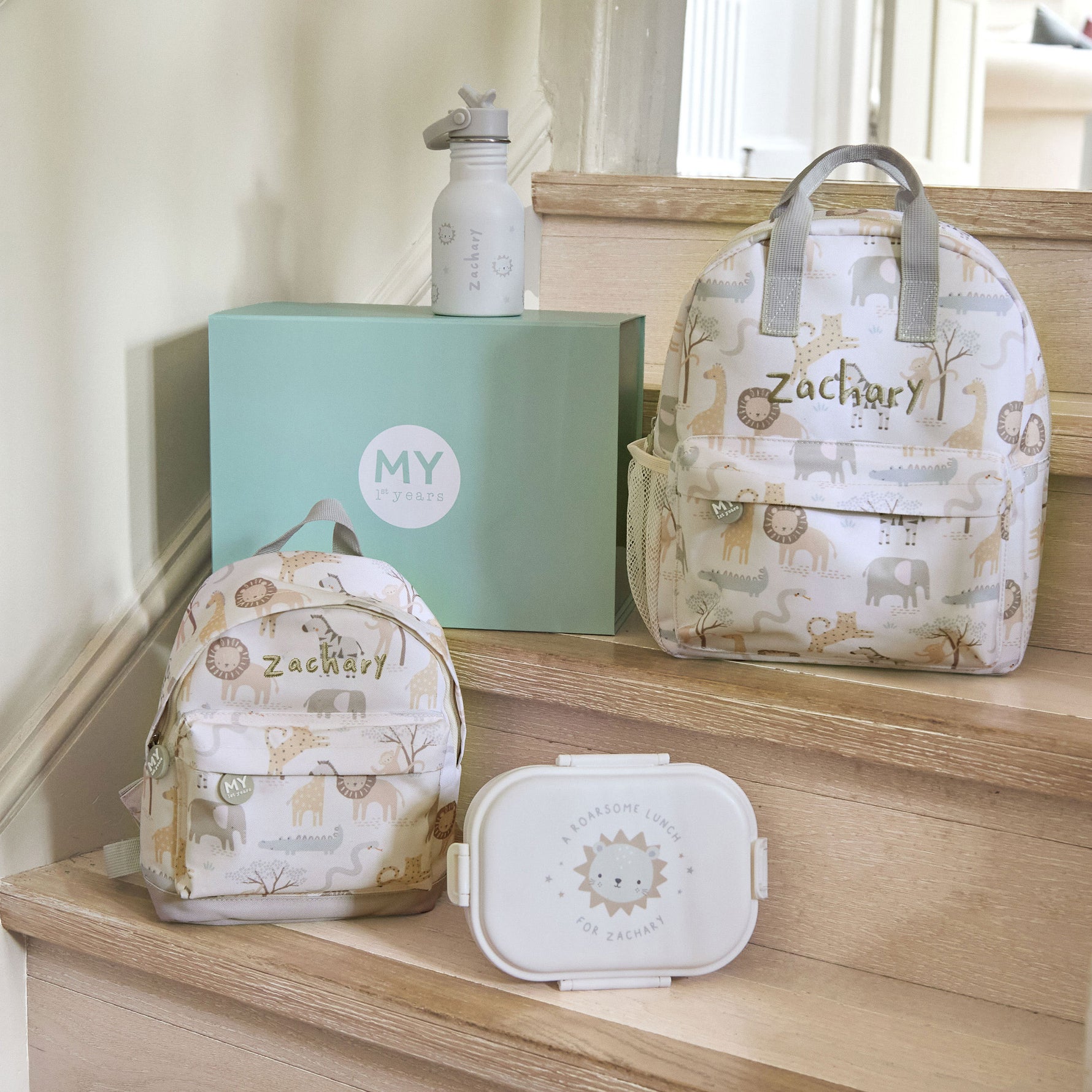 Personalised Neutral Safari Mini Backpack – My 1st Years