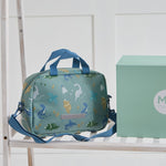 Personalised Khaki Dino Boxy Lunchbag