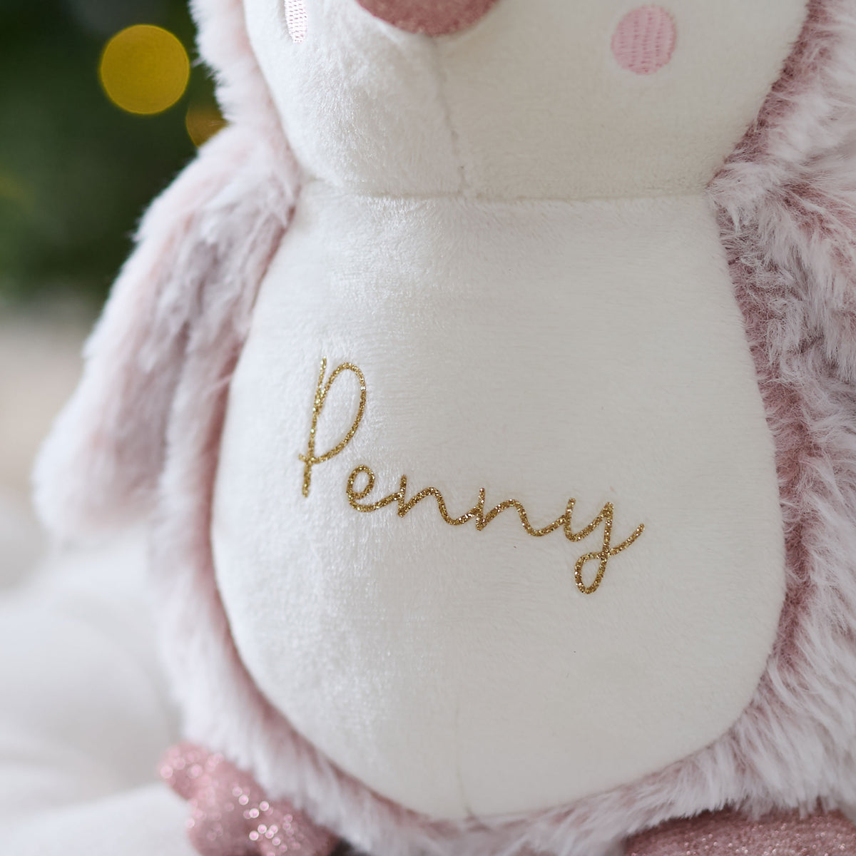 Personalised Pink Penguin Plush Toy