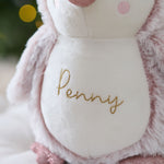 Personalised Pink Penguin Plush Toy