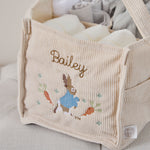 Personalised Peter Rabbit™  Cross Stitch Nappy Caddy