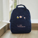 Personalised Bumblebee Navy Mini Cord Backpack