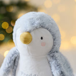 Personalised Grey Penguin Soft Toy