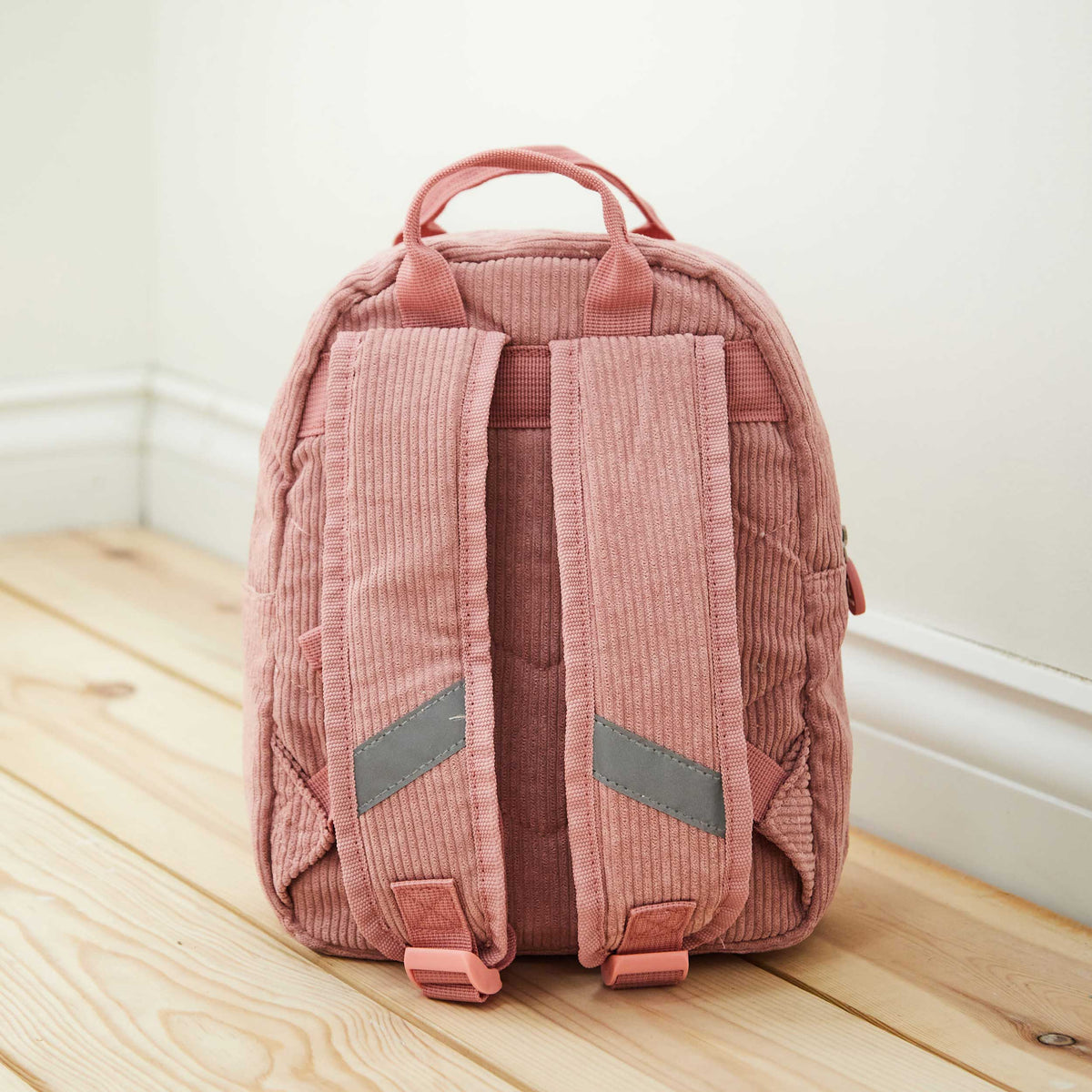 Personalised Pink Letter Patch Cord Mini Backpack