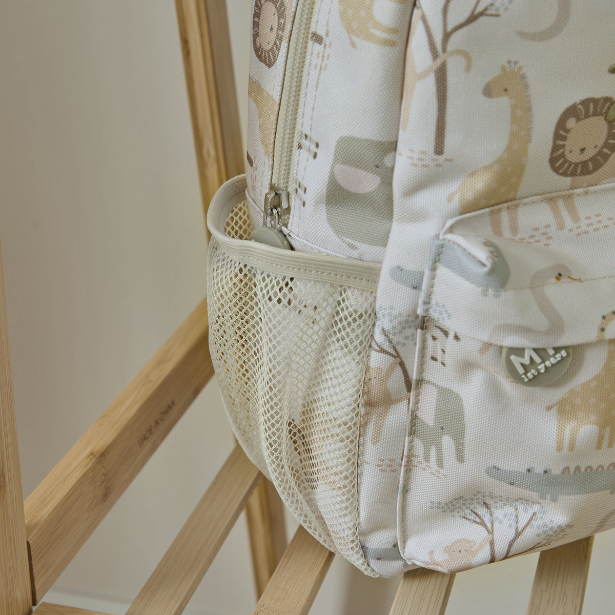 Personalised Neutral Safari Medium Backpack