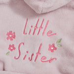 Personalized Little Sister Pink Fleece Robe
