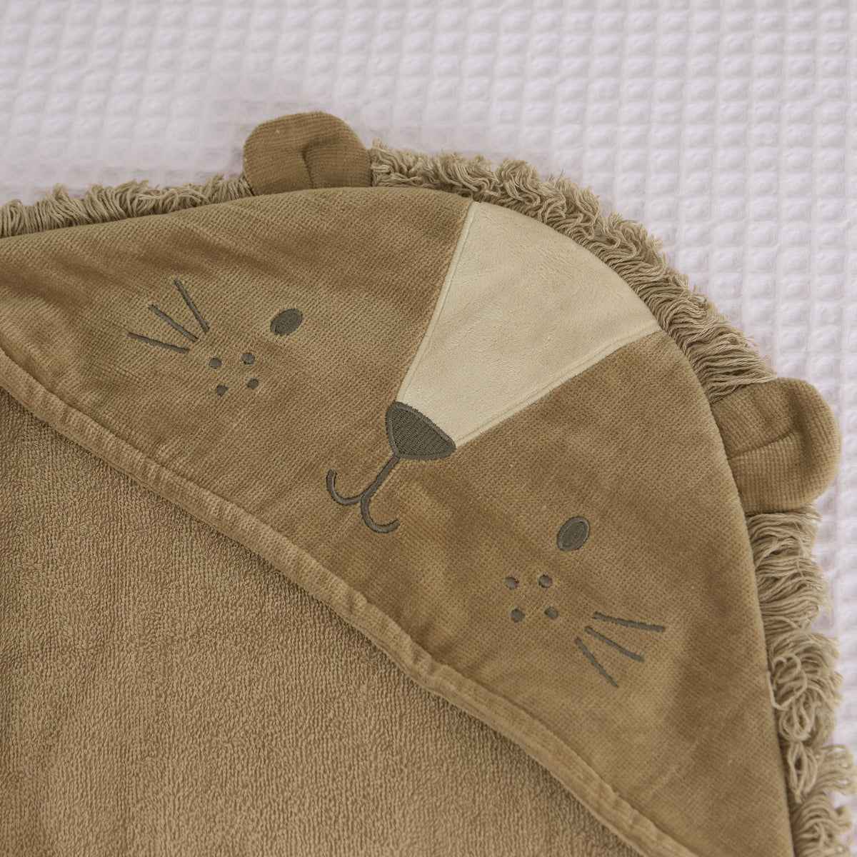 Personalised Lion Curved Hooded Towel