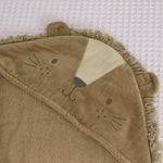 Personalised Lion Curved Hooded Towel