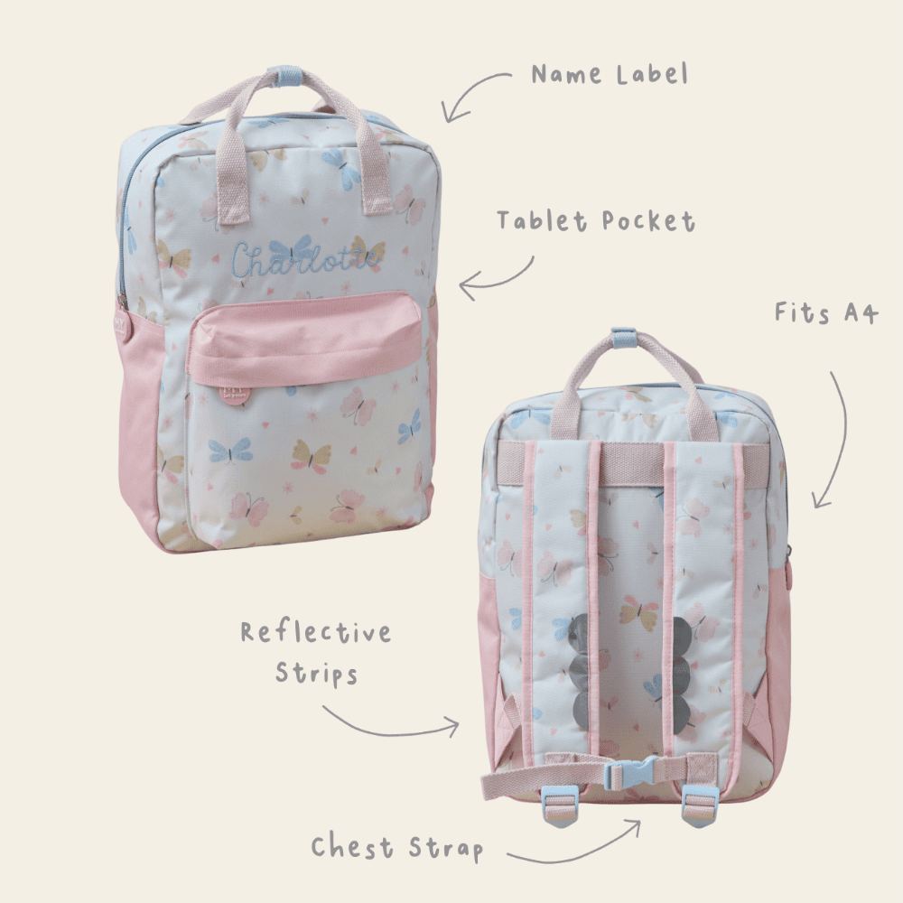 Personalised Butterfly Cube Medium Backpack