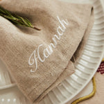 Personalised Vintage Natural Christmas Napkin