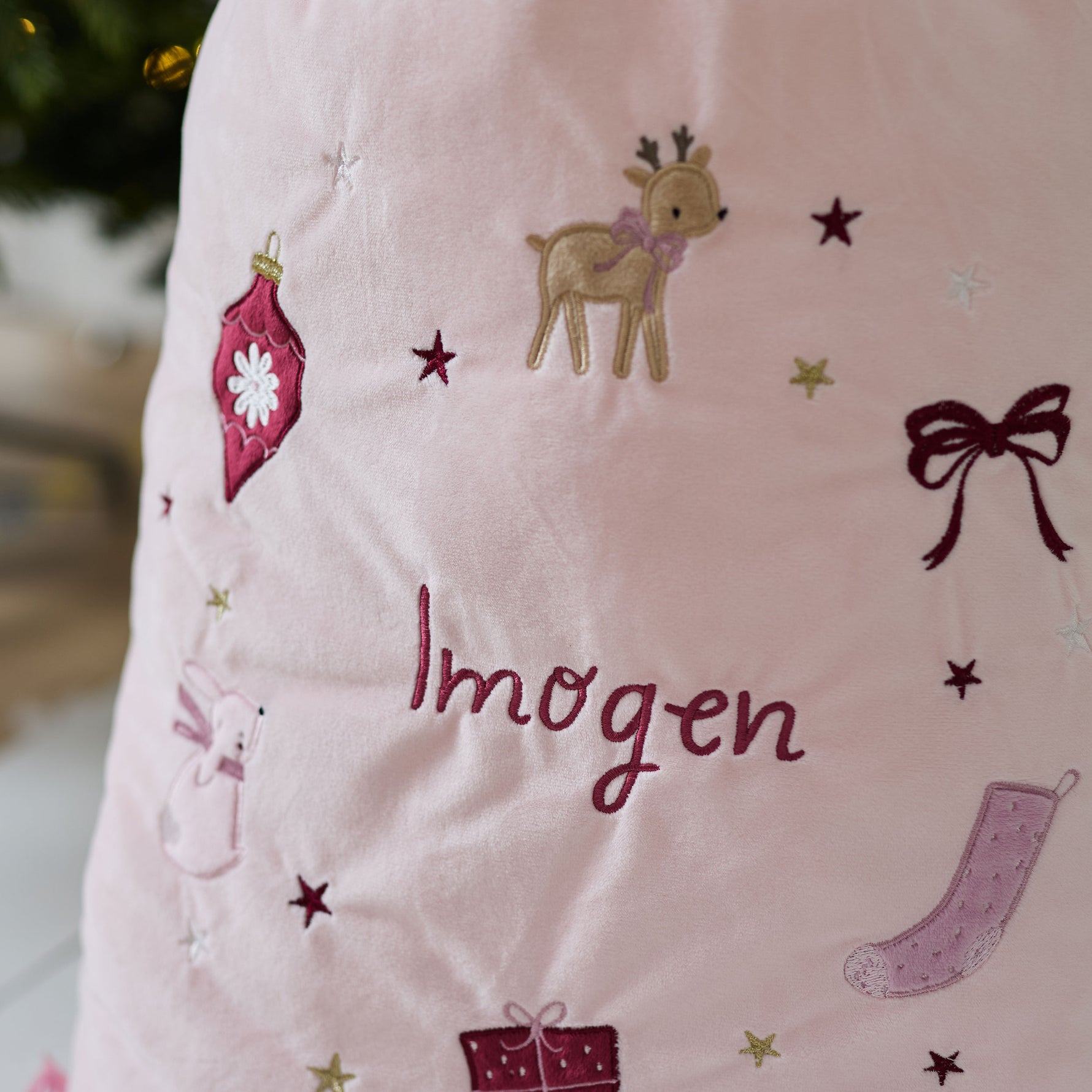 Personalised Pink Christmas Gift Sack
