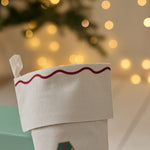 Personalised Initial Cream Christmas Stocking
