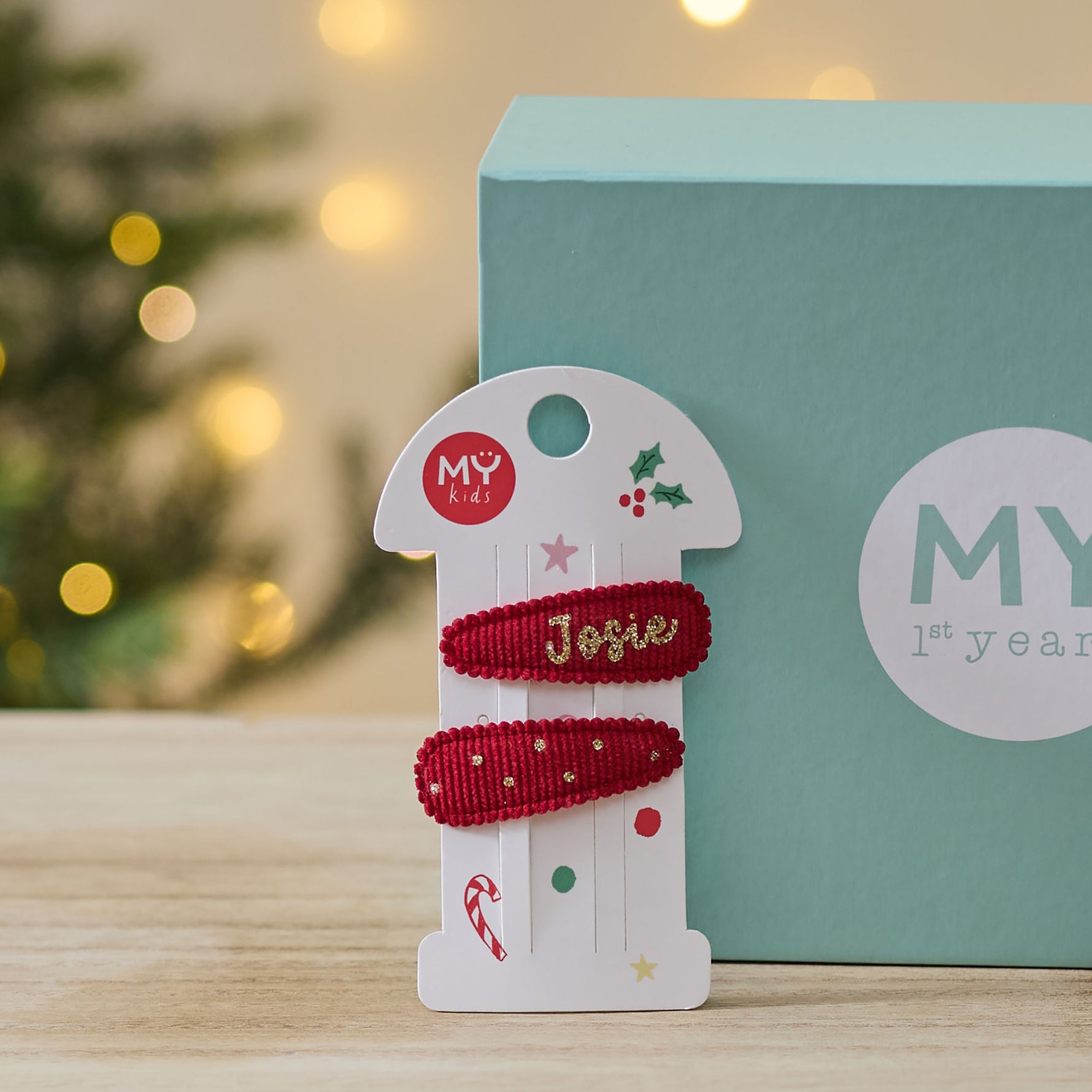 Personalised Red Hair Clips
