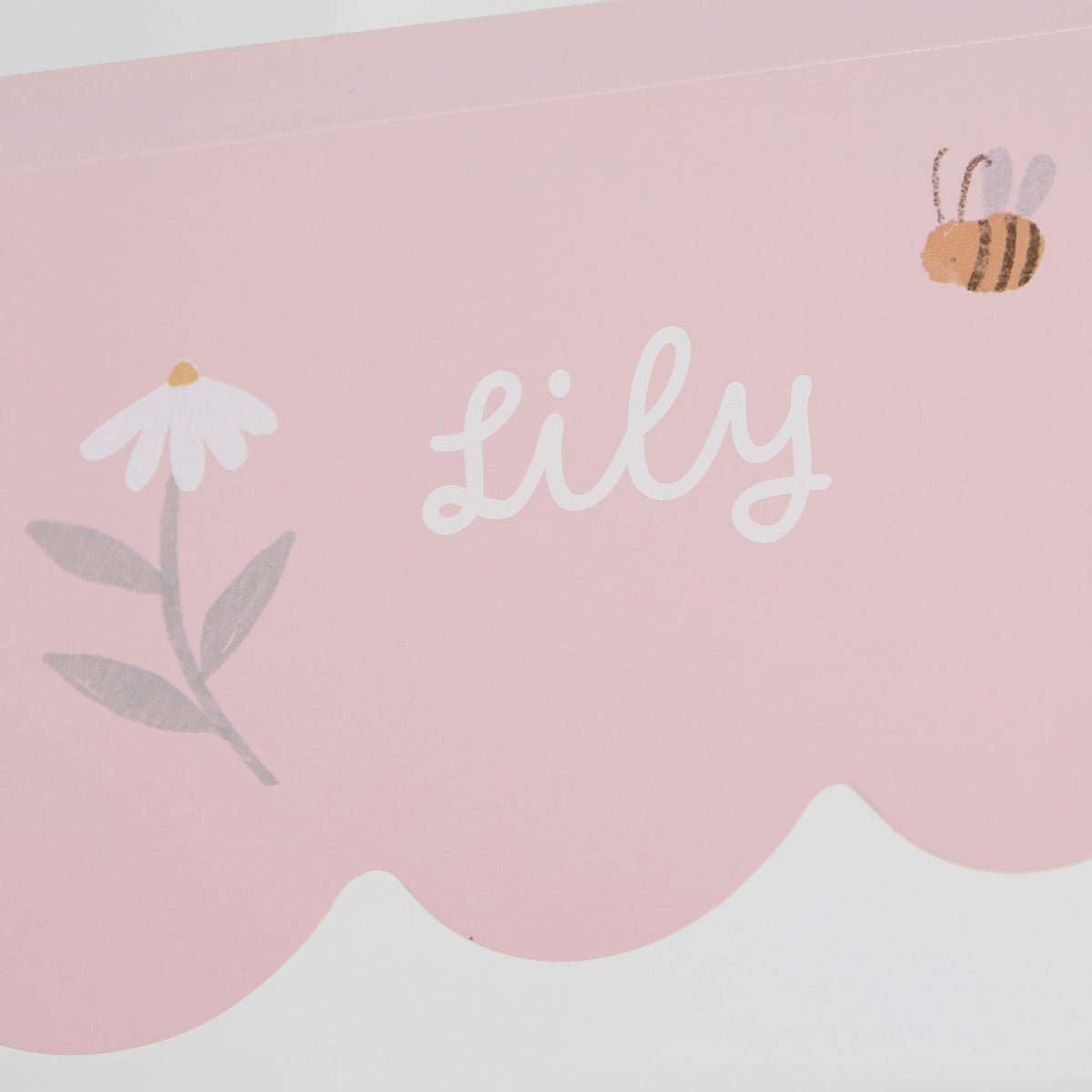 Personalised Floral Printed Pink Scalloped Chair FSC®