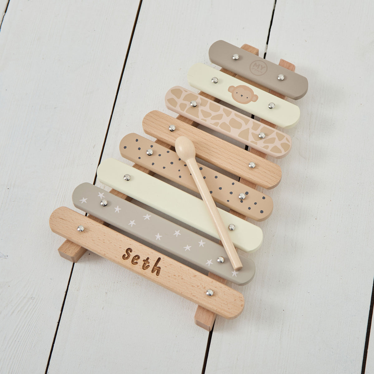 Personalised Neutral Safari Xylophone FSC®