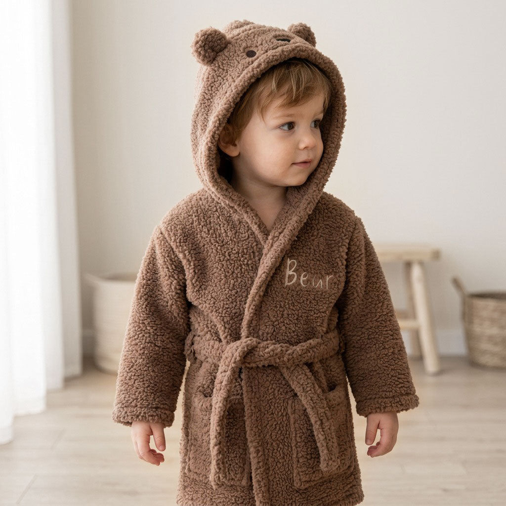 Personalised Mocha Bear Robe