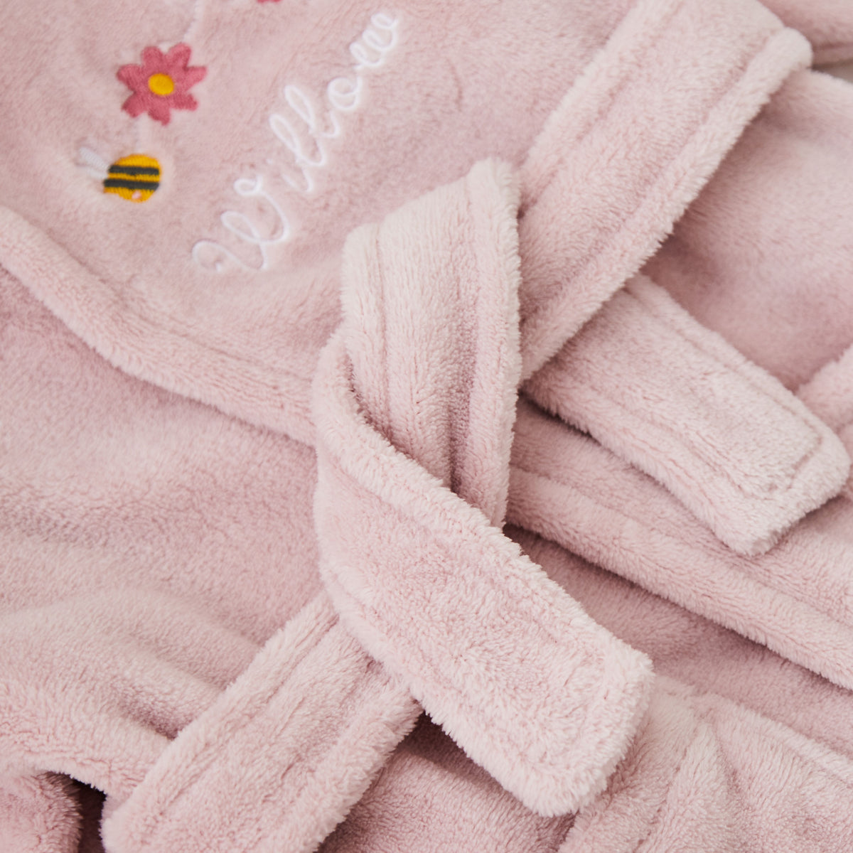 Personalized Bumblebee Design Pink Fleece Robe