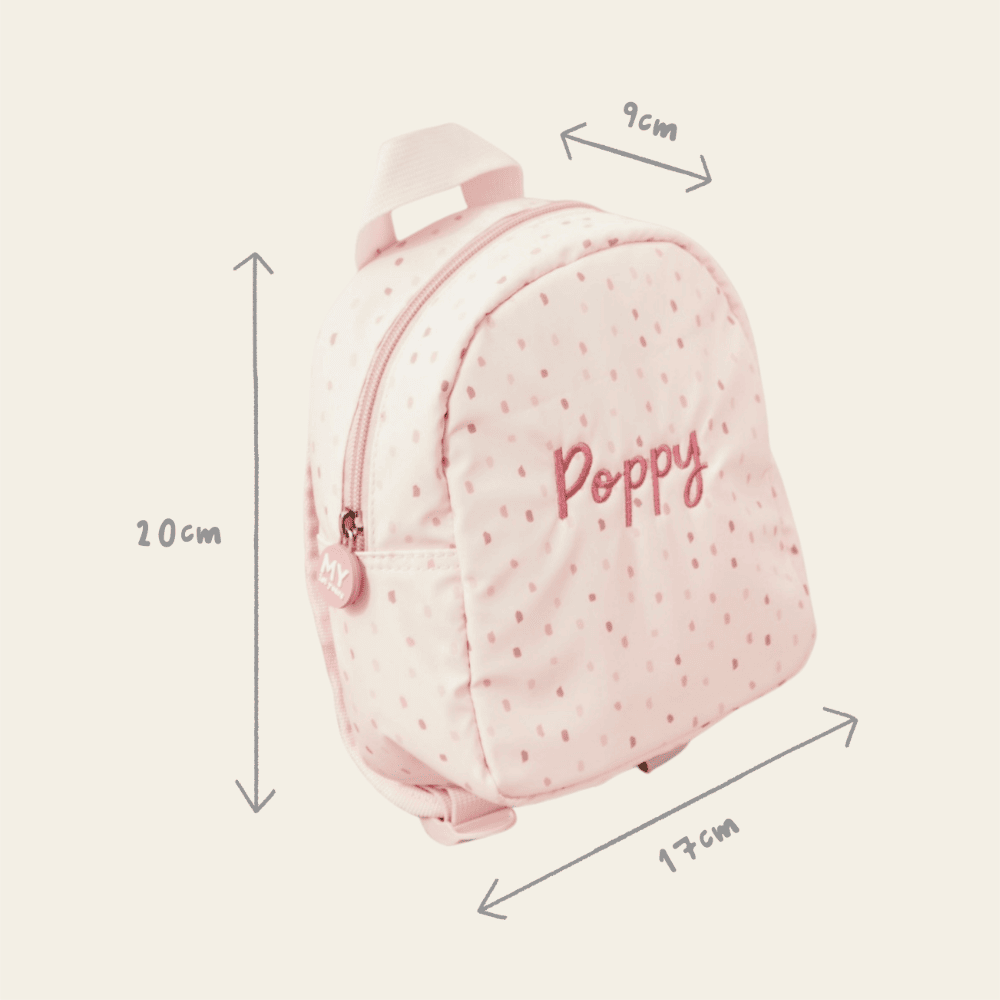 Personalised Pink Spot Tiny Backpack