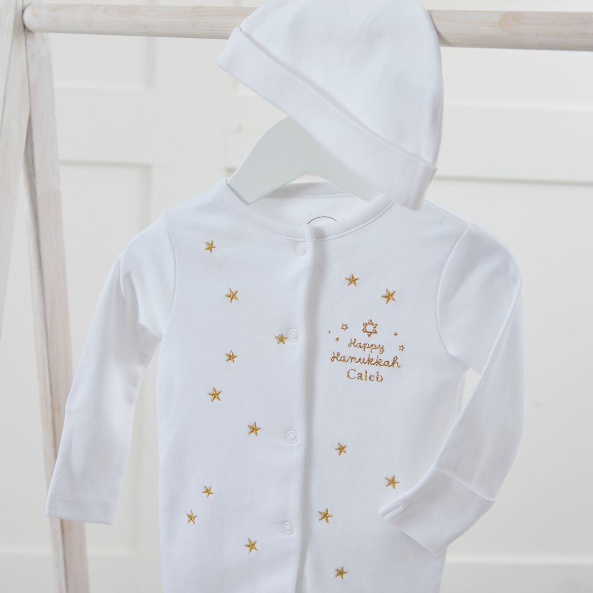 Personalised Happy Hanukkah Sleepsuit
