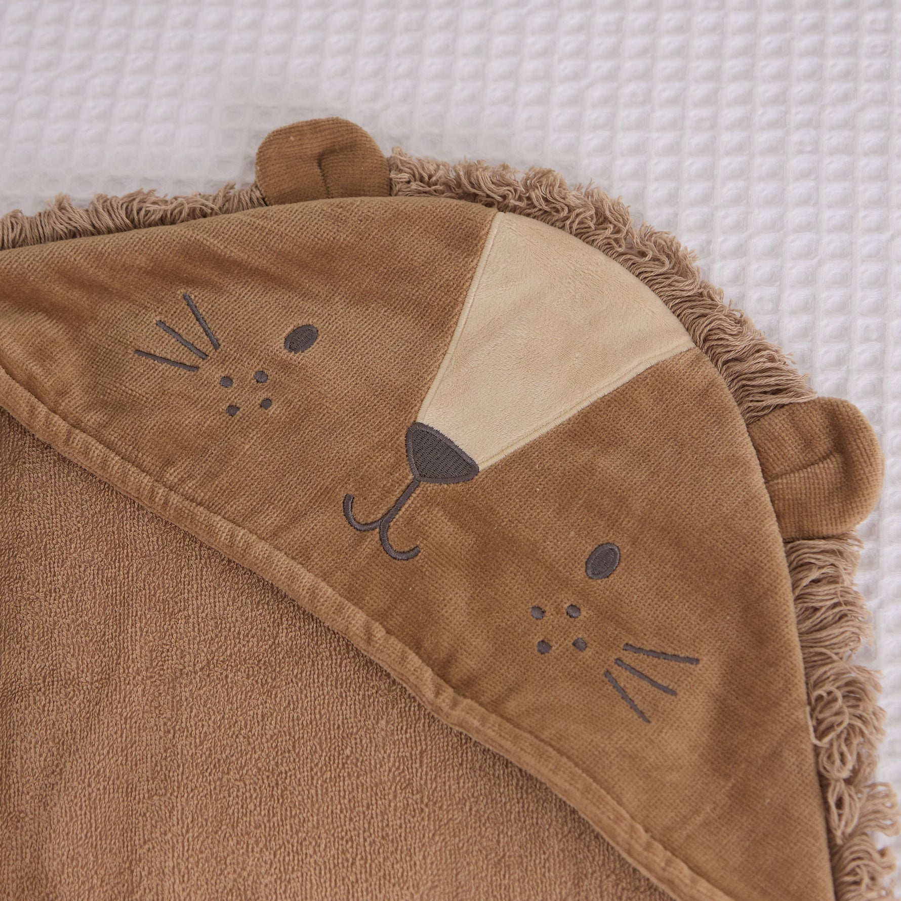 Personalised Lion Curved Hooded Towel
