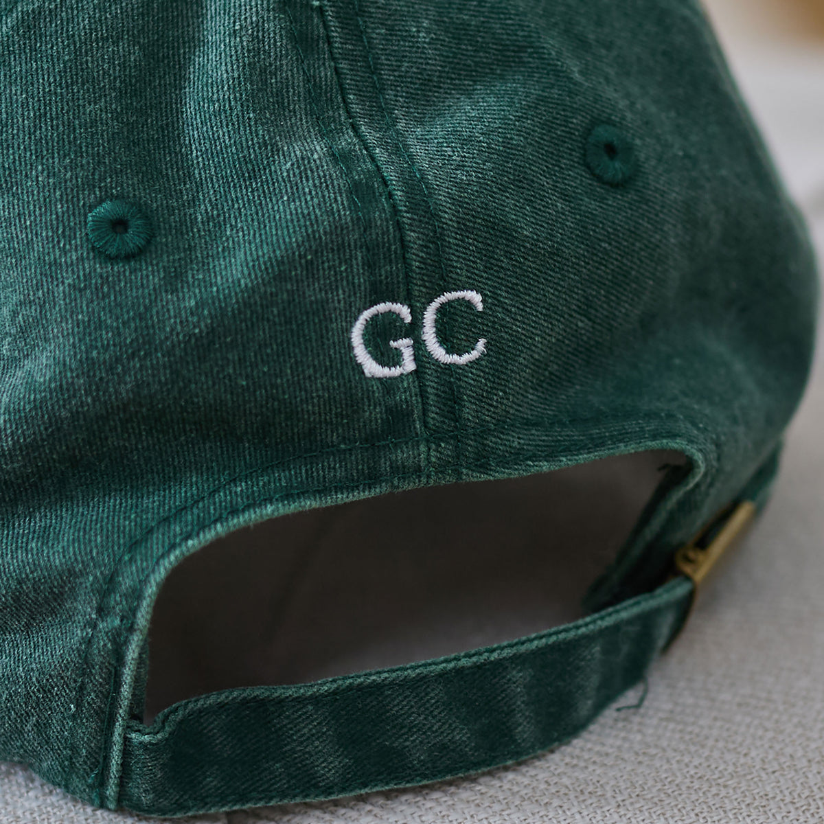 Personalised Bottle Green Vintage Cap