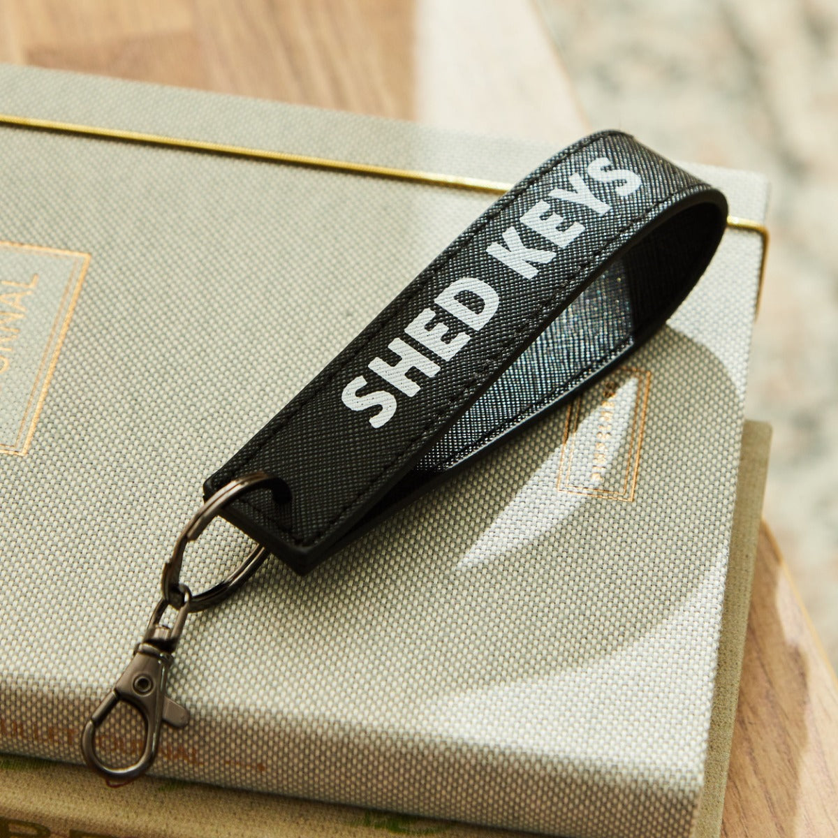Personalised Black Printed Keyring