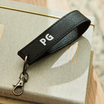Personalised Black Printed Keyring